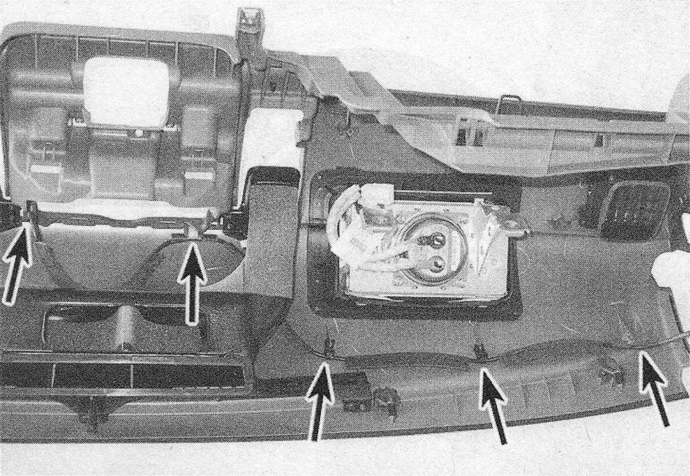 Toyota Tacoma Antenna - With the instrument panel removed, detach the cable from the clips